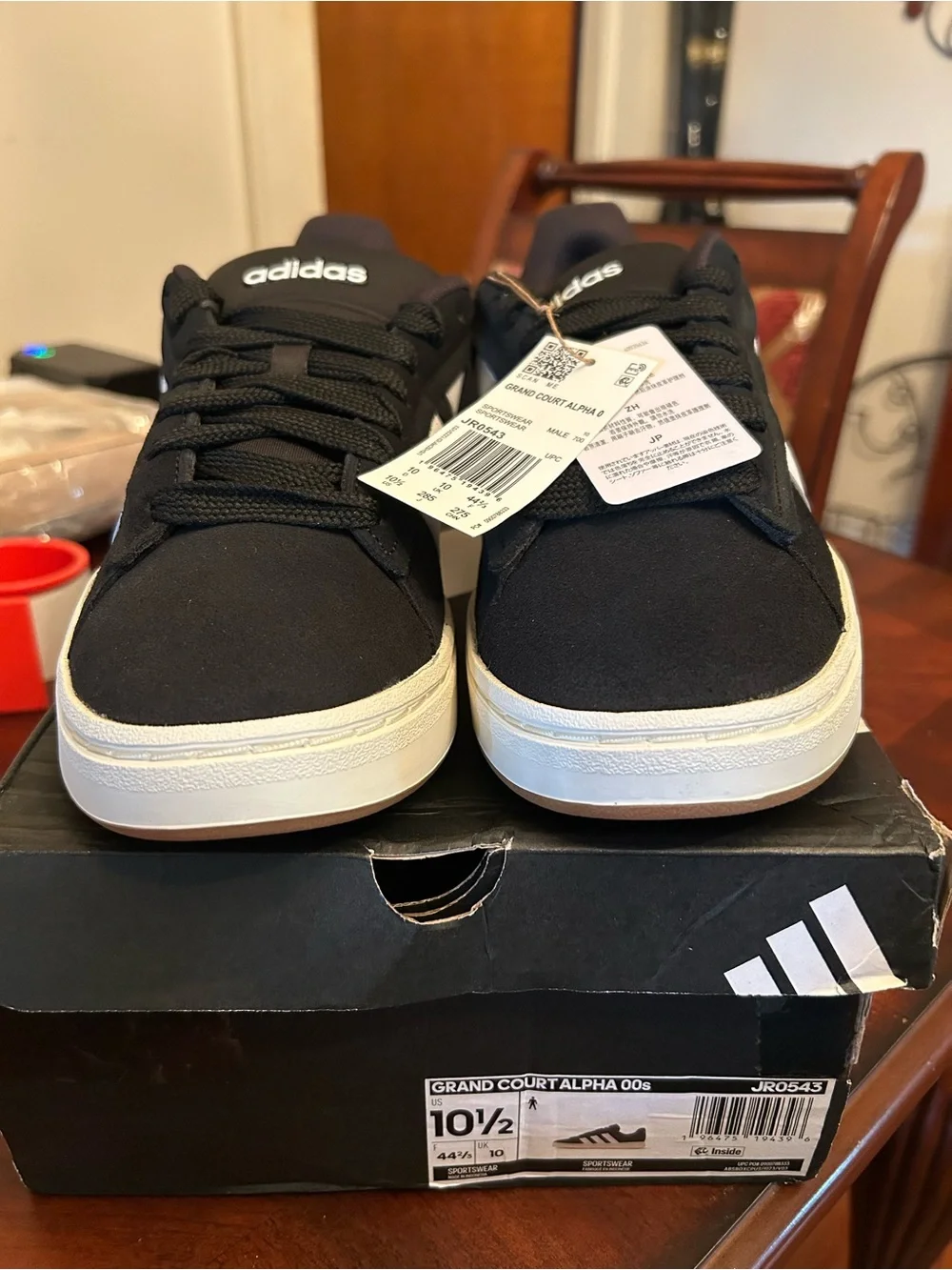 adidas Grand Court Alpha Men’s Sneakers - Black with White Midsole